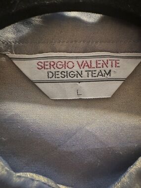 I’ll 25” Bust, Sergio Valentine 90’s Long Oversized Rayon Sharkskin Perfection